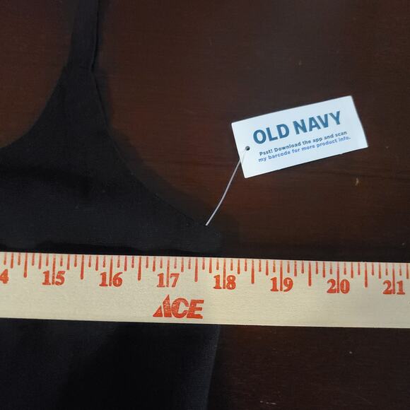 Old Navy NWT Womens Linen Blend Mini Cami Dress Size LP Black Pockets Minimalist - Picture 10 of 13